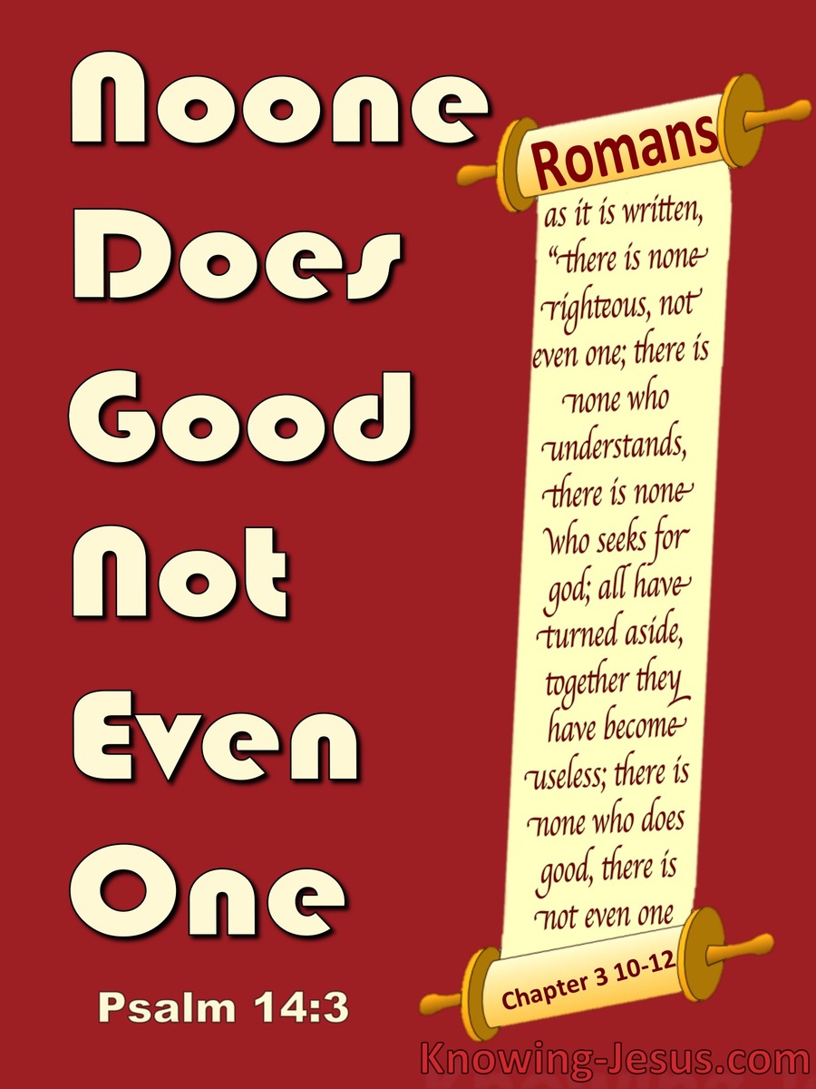 Psalm 14:3 There Is None Good : No Not One (red)